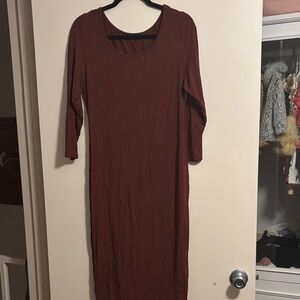 Fashion to Figure Burnt Orange Midi Dress